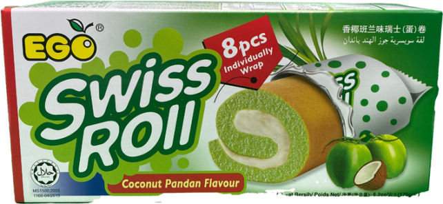 Coconut/Pandan Swiss Roll