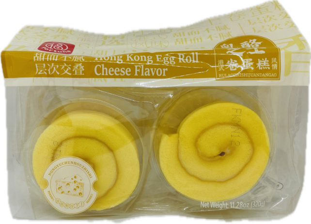 CHEESE FLAVORED EGG ROLL CAKE
