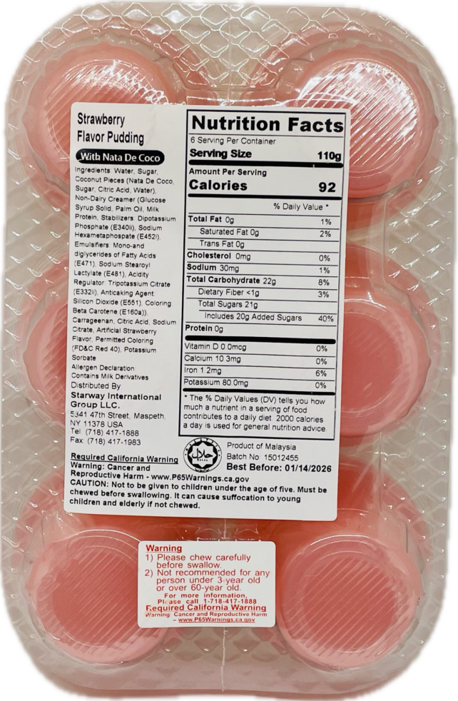 STRAWBERRY PUDDING WITH NATA DE COCO - Image 2