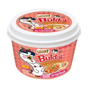 (BOWL) ROSE BULDAK WIDE GLASS NOODLES