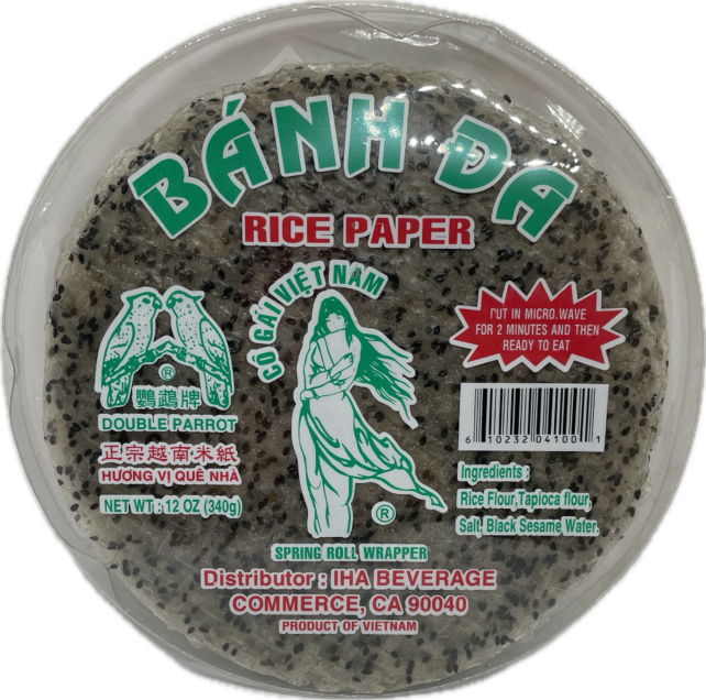 22cm Black Sesame Seed Rice Paper