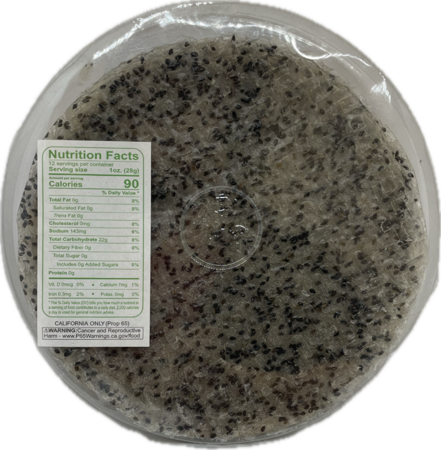 22cm Black Sesame Seed Rice Paper - Image 2