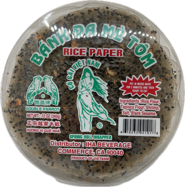 Black Sesame Seed/Shrimp Rice Paper