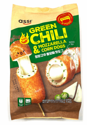 GREEN CHILI & MOZZARELLA CORN DOGS