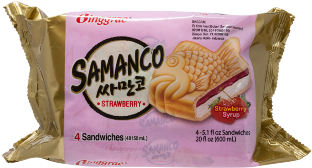 STRAWBERRY FISH ICE CREAM SANDWICH