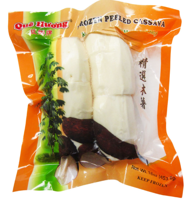 FROZEN WHOLE PEELED CASSAVA