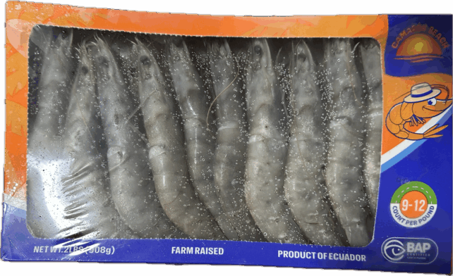 (9-12) HEAD-ON WHITE SHRIMP