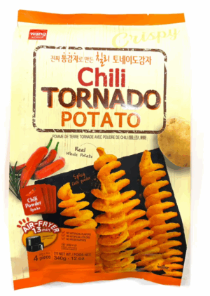 CHILI TORNADO POTATO CORN DOGS
